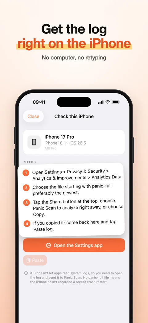 Get the log on iPhone Get the log on iPhone