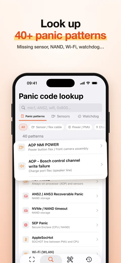 Panic pattern lookup Panic pattern lookup